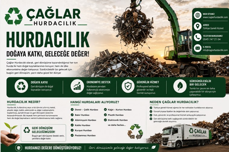 Çağlar Hurdacılık İstanbul’da Hurda Geri Dönüşüm Hizmetlerinde Öncü Firma Olmayı Sürdürüyor